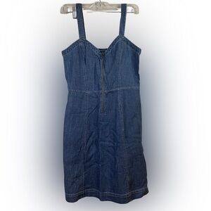 Abercrombie & Fitch Indigo Denim Top ST blue denim short dress sundress